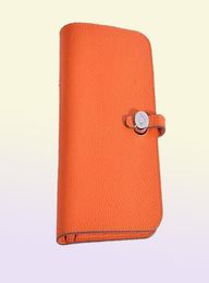 Diseñador de marca New Brand Wallet Woman Bag Bag Bag Passport ID de tarjeta de crédito Tarra de crédito Cow Wide Trips Genuine Leather Wallet Femenina PRoS5327308