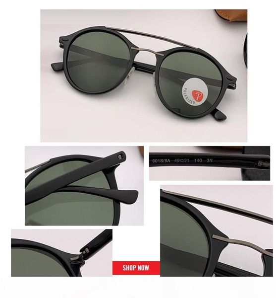 Brand Designer Round Polaris Circle Vision Goggles 4266 Polarizer Sunglasses Polarise Driving Flash Mirror Gafas Glass5244735