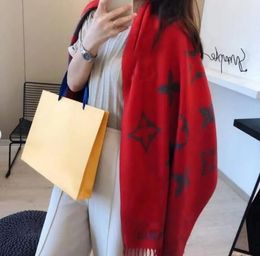 Écharpe de marque de luxe V Écharpe Cachemire Épais Châle Femmes Long Hiver Wram Pashmina Longues Wraps Hijab avec Gland Bufanda Foulard L5257 avec boîte