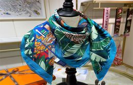 Бренд-дизайнер Квадратный шарф Женские атласные шарфы из искусственного шелка Модная шаль с запахом Тюрбан Кашемировый шарф от 90 до 90 см Пляжные шарфы7376442
