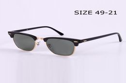 merk designer zonnebril 49 mm voor mannen en vrouwen semi-randloos frame rijzonnebril 100 UV-blokkering 51 mm gafas glazen lens met 3175143