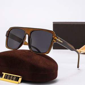 Gafas de sol de diseñador de marca Tom Sunglass Super Star Celebrity Gafas de sol de conducción para hombres Mujeres Anteojos con caja 7 colores TF1858
