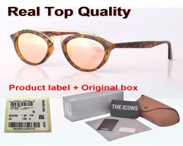 Merk designer zonnebrillen mannen vrouwen Gatsby retro vintage brillen tinten rond frame glazen lens zonnebril met doos en lab1318100