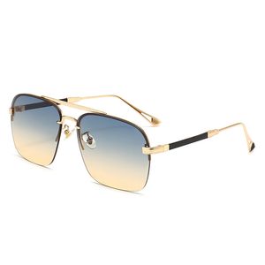 Merk Designer Zonnebril Vrouwen Grote Vierkante MAYBA Sunglass Luxe Retro Vintage Dubbele Brug Metalen Frame Oversized Zonnebril BUFF Heren Brillen Sonnenbrille