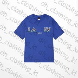 Brand Designer T-shirt Top Luxury Classic Lanvis Shoe T-shirt Lettre de chemise imprimée Tshirt Street Polo Coton Coton Loose Lanvinn Shoe Tee Mens T-shirt Hoodie 855