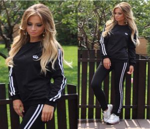 Merkontwerper Tweedelige set Dames trainingspakken Sets Casual ONeck Katoen 2-delige set Damesbroek en top Trui Zwart Rood Hoodies 3907368