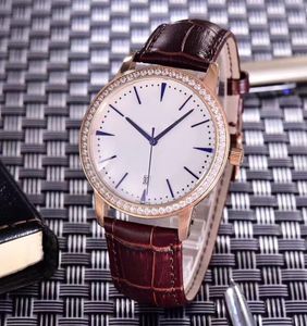 Reloj de diseñador de marca para hombre, correa de cuero de lujo, acero inoxidable, reloj mecánico automático de 40 mm, reloj con lente de zafiro de alta calidad