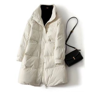 Manteau d'hiver de marque pour femme, veste longue d'hiver canadienne haut de gamme, doudoune d'hiver longue décontractée pour dames, manteau de tempérament extérieur coupe-vent top z6
