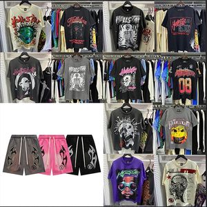 Designer Hellstar Shirt Hommes Femmes Shorts pour hommes Tee-shirt à manches courtes Hellstar Polo Designer Hip Street Graffiti Logo T-shirt Hell Star Hellstar Short court Vêtements