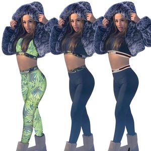 2024 merk designer dames trainingspakken mouwloos sweatsuit tweedelige broek set tank crop top leggings yoga sportkleding kleding zomer herfst outfits 9011-2