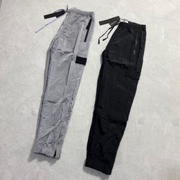 merk ontwerpers broek Steen metaal nylon zak geborduurde badge casual broek dunne reflecterende Island broek Maat M-2XL