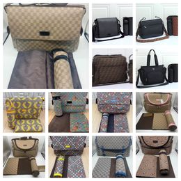 Marque Sacs À Couches Imperméable Momie Couches Sac bébé bébé Fermeture Éclair Marron Plaid Imprimer Vente Sac À Dos Messenger Nappy Stackers Fourre-Tout Récipient Intérieur Hobos Papa Sac Sec