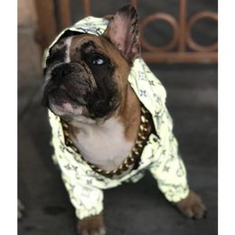 Merk Dog Apparel Classic Designer Detse Mode Reflecterende Trench Coat Dog Cat Clothing Methode Corgi Teddy Bagger Clothing Supplies Jackets Outwears Raincoats