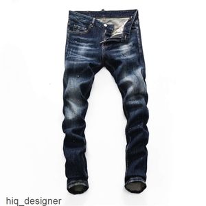 dsquared2 dsquared 2 d2 dsq2 Вы Marque de style européen pour hommes minces jeans élastiques hommes pantalons en jean droit zipper patchwork blue trou pour 8150 210723 dSquares ds