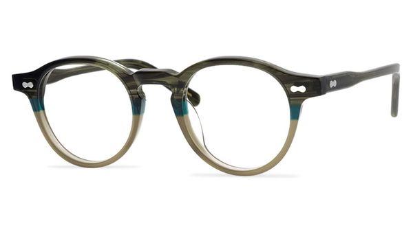 Marque Lunettes Cadre Mode Hommes Lunettes Ronde Myopie Optique Lunettes Planche Lunettes De Lecture Hommes Femmes Spectacle Cadres avec Lentille Claire