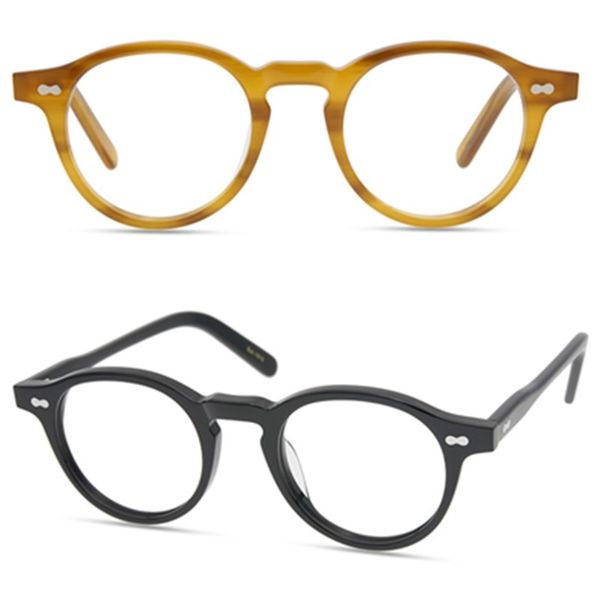 Marcos de anteojos de marca, gafas de moda, gafas ópticas redondas para miopía, gafas de lectura Retro, montura para hombres y mujeres, gafas con lentes transparentes