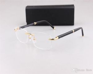 merk fabrieksoutlet Klassiek merk 374 zakelijk randloos heren vierkant brilmontuur voor brillen op sterkte met originele verpakking 3470722