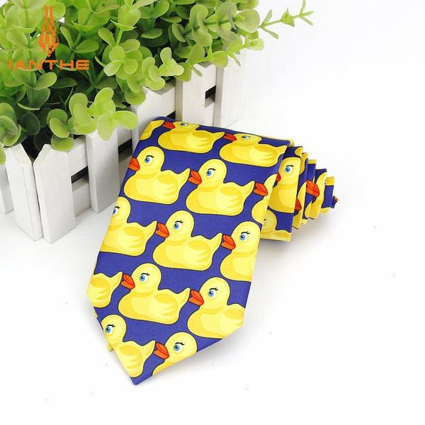 Brand Fashion Barneys How I Met Your Mother Ducky Tie Yellow Rubber Duck Cravate Cravates Barney