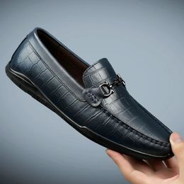 Mocassins bateau de marque à la mode pour hommes, mocassins chauds et confortables en cuir véritable, chaussures décontractées d'hiver 2 78