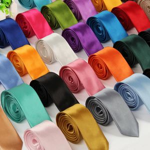 Brand Fashion Designer 5cm Silk Elies Solid Celebrity Pajaritas Gravata Slim Neck Skinny Tie