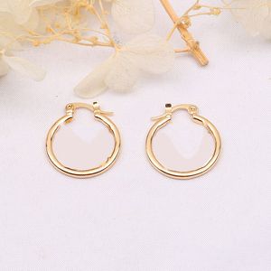 Marque de mode boucles d'oreilles en or lustre pour dame femmes cercle boucle d'oreille fête amoureux de mariage cadeau bijoux de fiançailles pour la mariée