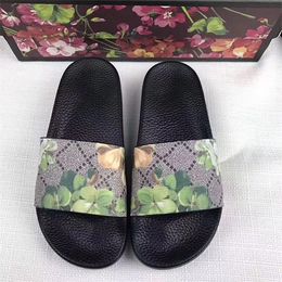 marque de mode pantoufles de créateurs de luxe hommes et femmes Designer fleur imprimé plage tongs pantoufle meilleure qualité sandales à glissière de mode w3