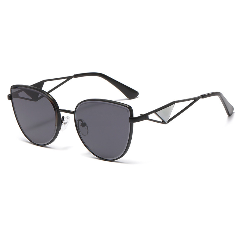 Markenmodische Männer- und Frauen-Sonnenbrille Trend Anti-Blend-Sonnenbrille Frauen Sonnenbrillen Allmählich große Rahmen Metall Sonnenbrille Hochqualität