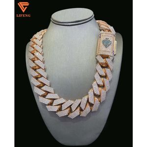 Merk mode vrouw Big Size Vvs Moissanite Cubaanse Link Chain Hiphop Raper Zanger mannen Mode-sieraden Ketting kettingen