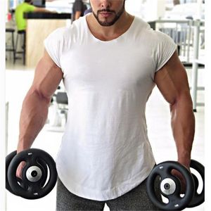 Merk Fitness Mannen Kleding Nieuwe Spier Solid Gym Tank Tops Hip Hop Vest Street Wear Slim Fit Mouwloos Shirt 210421