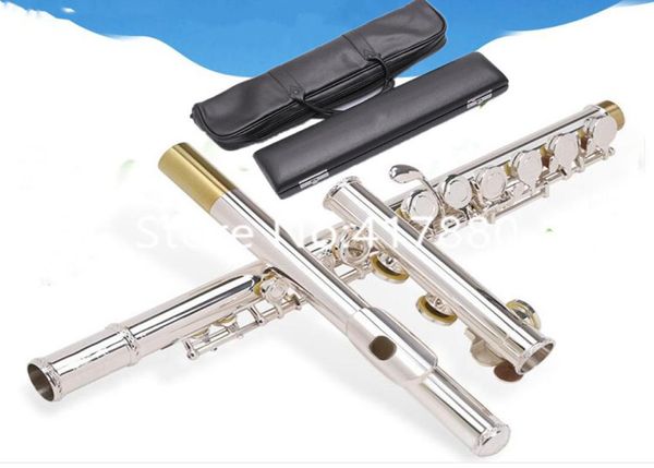 Marca Instrumento de flauta 471 211 271 312 411 Modelo múltiple Plata 16 17 Agujeros abiertos o cerrados Alta calidad con estuche 3784212