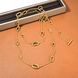 Marque pour femmes lettre ronde H serrure bijoux S925 collier en argent France qualité qualité supérieure luxueux colliers de chaîne de pull
