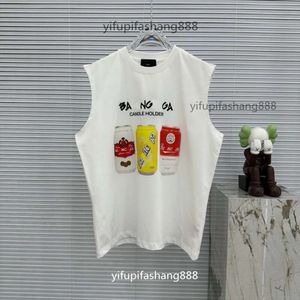 Camiseta de diseñador francés de marca Camiseta sin mangas camiseta para mujer Mayorista Mayorista Summer Breathable Round Men suelto más tops Camas de tamaño asiático