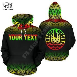 Merk Franse Polynesia Tahiti Country Flag Tribal Culture Retro Tattoo TrackSuit Men Men Women Dames 3Dprint Grappige Hoodies V1 220707