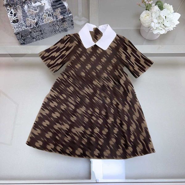 Brand Girl Robes Impression complète de lettres Baby Robe Taille 80-160 Designer Child Jirt Blanche Back Toddler Frock Dec10