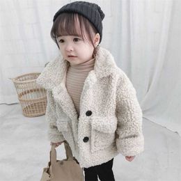 Marque filles bébé cachemire long manteau enfant fille manteaux d'hiver vestes enfants outfis vêtements 211204