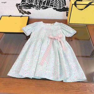 Merk meisjes jurken designer kinderkleding Brief Jacquard Lint baby rok kind japon Maat 100-160 CM Prinses jurk 24Mar