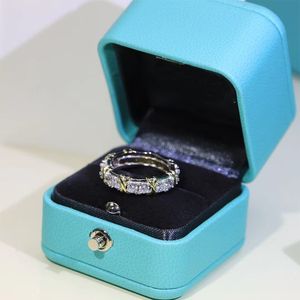 Merk Glamour T Crystal Couple Ring voor dames nieuwe productkamer gouden diamanten ring 18k gouden designer ring sieraden
