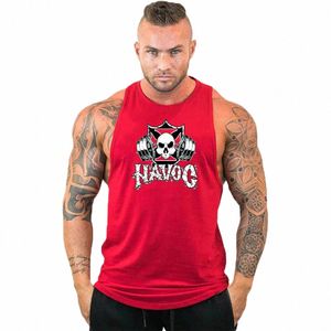vêtements de gym de marque Cott célibataires Havoc Bodybuilding Stringer Top Top Men Fitn Shirt Muscle Guys Sleevel Vest Tanktop X6VT #