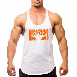 Marque Gym Fi Muscle Sleevel Singlets Sports Entraînement Maillot Vêtements Débardeur Hommes Bodybuilding Fitn Gilet t4DJ #