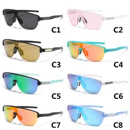 Lunettes de soleil à demi-cadre hommes femmes lunettes de soleil extérieur verres à vélo de vélos Sport Goggles UV400 Bicycle Eyewear avec sacs