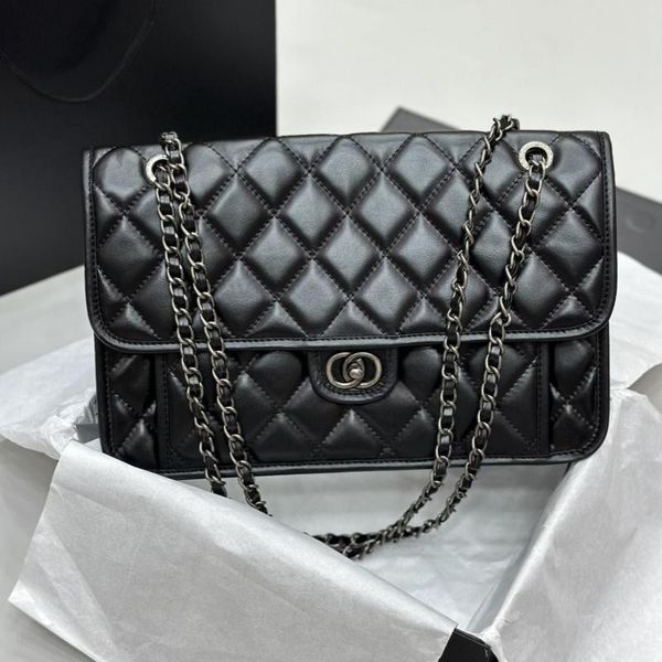 Brand sac à main Luxury Sac à bandoulière pour femmes Classic Clamhell Crossbody Bag High-up Leather Chain Chain Bag Wallet Network Celebrity Star Same Style