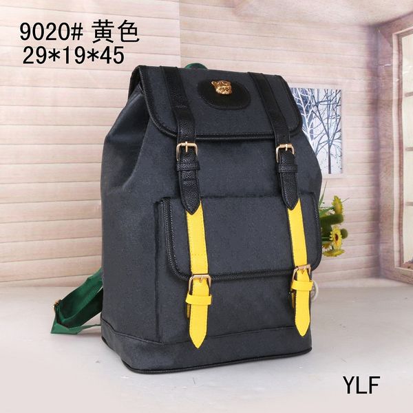 Bolso de marca Monedero Hombres Mujeres Mochila Multifuncional Mochilas grandes negras Producción de moda de cuero Bolsa de ocio de montaña 29 * 19 * 45 cm