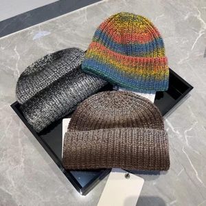 merkhoed Designer voor dames heren Beanie mode gebreide regenbooghoed winter