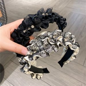 Merk Hoofdbanden Designer Letters Lace Flowers Printing Headband for Women Fashion Brede Hair Hoop Sports Tulband Hoofdwikkeling Dameshaaraccessoires