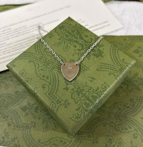 Merk hart hanger liefde ketting ontwerper voor vrouwen zilveren kettingen G Vintage eenvoudige sieraden ketting luxe stijl brief harten armband accessoires met doos