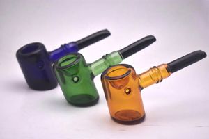 Mini tuyau de sherlock en verre coloré de haute qualité laboratoires portables tuyau de tabac à main en verre pour fumer de l'herbe sèche