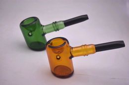 Hoge Kwaliteit Mini Stand Glas Sherlock Smoking Pipe Protable Labs Glas Hand Lepel Pijp voor Droog Kruid