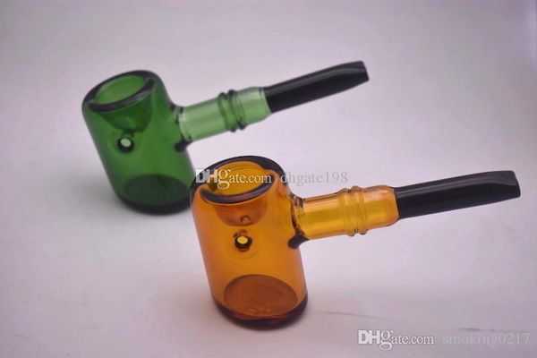 Marque de haute qualité mini stand verre sherlock pipe portable laboratoires verre main cuillère tuyau pour herbe sèche