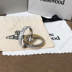 Brand High Version Westwoods Cool and Style Three Ring Dynamic Zircon Satucon Nail Nail