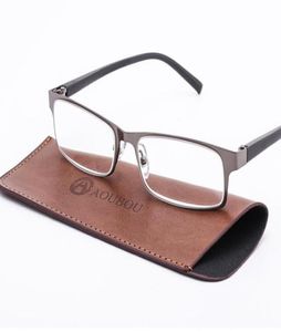 Merk highend zakelijke leesbril mannen roestvrij staal pd62 glazen ochki 175325 graden gafas de lectura8687736